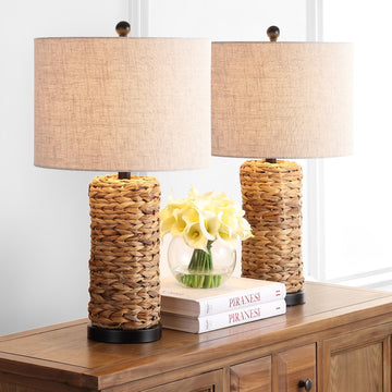 Elicia 25" Sea Grass LED Table Lamp - JONATHAN Y